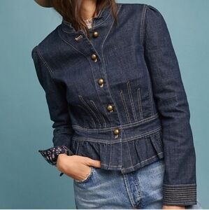 Anthropologie Pilcro Peplum denim jacket Medium